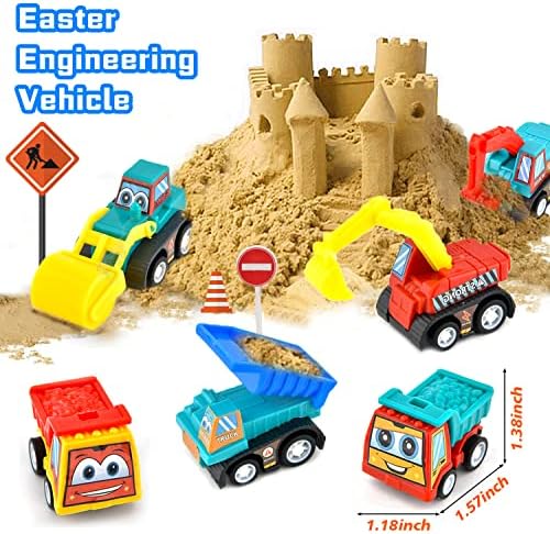 12 Велигденски Јајца Исполнети Со Автомобили За Повлекување Играчки Внатре Велигденски Играчки За Момчиња Деца Мали Деца Велигденска Корпа