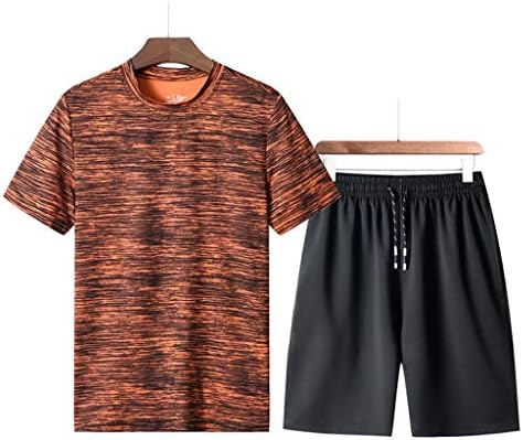 Домашни мажи за облека со кошули Панталони и шорцеви плажа лето 2 парчиња ракави поставува машки кратки печатени мажи и комплети