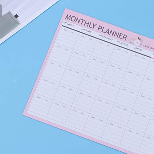 Nuobesty Desk Calandar 20 чаршафи месечен планер A4 Распоред на wallидни календари План за испитување Скедис Дневен планирање на планирање за домашно