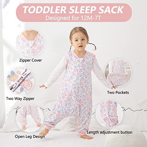Домашна вреќа за спиење со нозе, летни вреќи за спиење на дете 2T-3T, вреќа за спиење на дете со нозе, светло носено бебе,