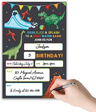 Покана За Роденден На Грејс Јонкс, 20 Покани и Пликови за Секоја Возраст Покани За роденденска забава, Материјали за Роденден На Диносаурус.