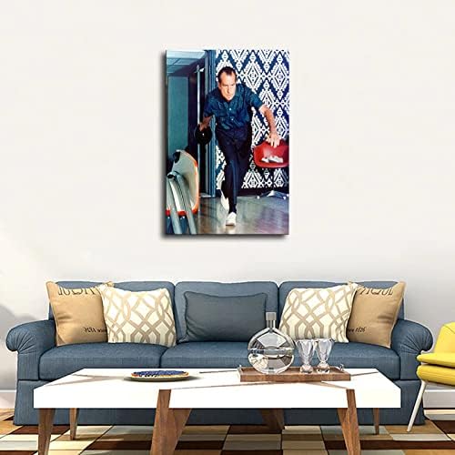 Поранешен постер за претседател на САД Никсон во постер за куглана постери уметнички дела Дома декор уметнички печати платно за домашна