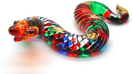 Changthai Design Rand Brown стаклена фигура Спирална змија рачно изработена минијатурна уметност на животни