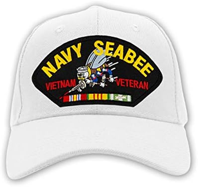 Patchtown US морнарица Seabee - Ветеранска капа на Виетнам/Прилагодлива една големина на една големина се вклопува во повеќето