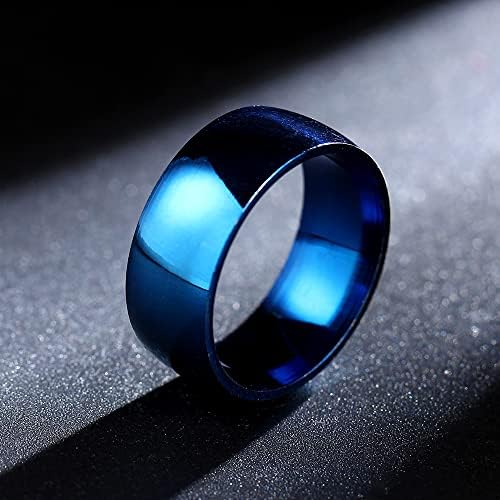 Сини прстени на Колесо 8мм за мажи и жени Персонализиран прстен Прилагодете го прстенот врежан прстен-75817