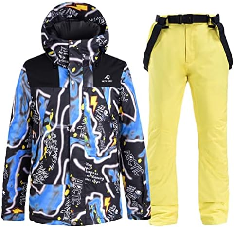 Зимски скијачки костум за мажи водоотпорни панталони за скијачки јакна поставени на отворено спортски ветерници за топла скијачка