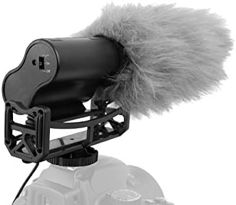 Микрофон со висока чувствителност со ветерница и мртва мачка за ветер за мачки за Panasonic HC-VX981K