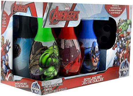 Сет на куглање Avengers - Вклучува 6 пина и топка за куглање - стилови може да варираат