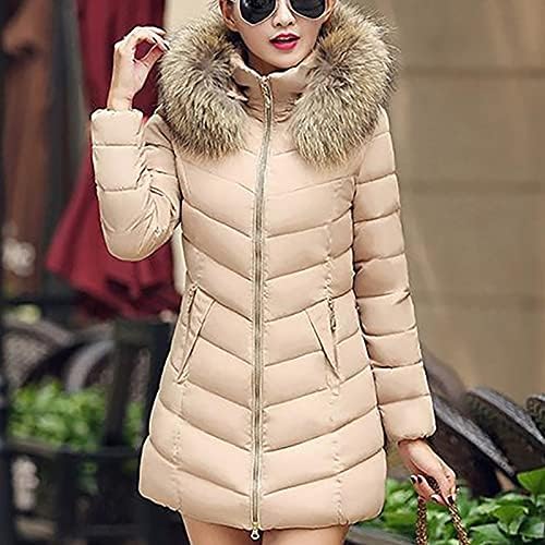 Жени палта зима, клупски убави палта женски долги ракави есенски долги розови палта памучни памучни цврсти