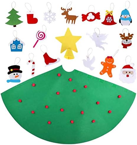 Се чувствуваше новогодишна елка за деца Деца DIY новогодишна елка 22 Мулти-обоена жица светлина Божиќна wallид што виси декор Божиќ новогодишно