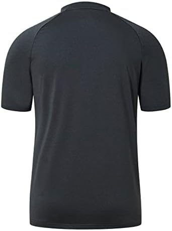 Вилит машки тениски кошули Голф Поло Брз сув лесен лесен кратки ракави Хенли кошула UPF 50+