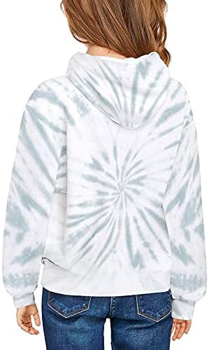 Grapent Girls Tie Dye Dye Print Active Hoodie Dige Sweems Sweatshirts Pullover врвови 4-13 години
