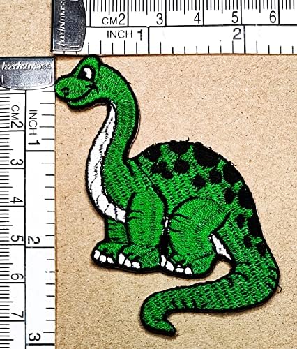 Kleenplus диносаурус цртан филм лепенка зелена налепница на налепница занаетчиски занаети DIY Applike везено шиење железо на лепенка амблем