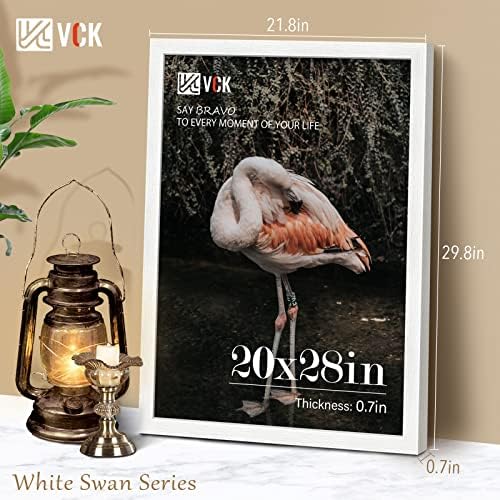 VCK 20x28 Постери рамка бела, ексклузивни ексклузивни рамки за слики со цврсто дрво, виси wallид