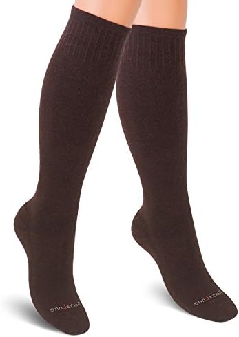 Чорапи за компресија на памук Sockslane за жени и мажи. 15-20 mmhg поддршка на коленото високо