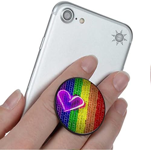 Геј Гордост Љубов Неонски Срце Телефон Зафат Мобилен Телефон Стојат одговара iPhone Samsung Галакси И Повеќе