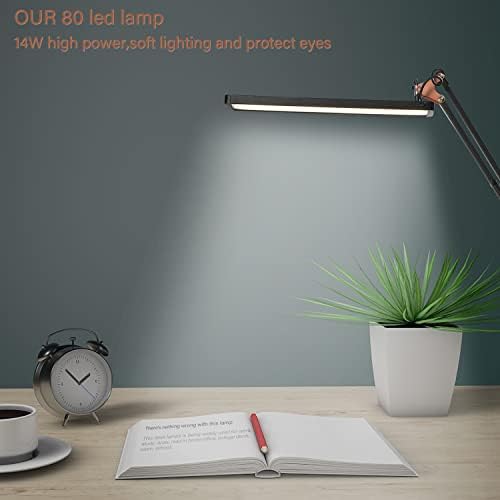 LED ламба на Paugeory, LED ламба за вртење со свирка, 3 режими во боја, ниво 8 затемнувања за заштита на очите, за домашна канцеларија,