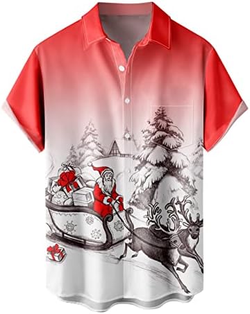 XXBR Божиќно копче за мажи со кратки ракави, смешни Божиќни Дедо Мраз, печатење кугла за куглање, дизајнер на забава, маици, маички, резервоари,