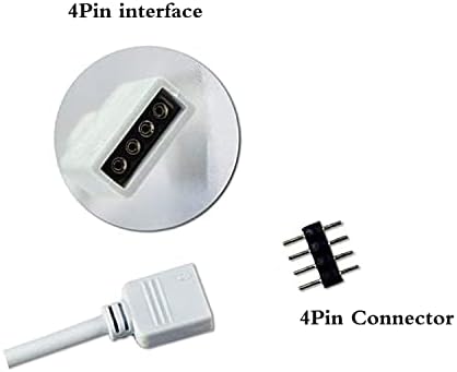 4 пински 1 до 4 женски LED RGB Splitter Connector Connector Connector со 5 бесплатни машки 4 пински приклучоци за еден до четири