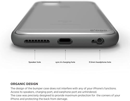 ELAGO® S6 + Дуалистички анодизиран алуминиумски случај за iPhone 6/6S Plus + Front Protection Film - Целосно пакување на малопродажба