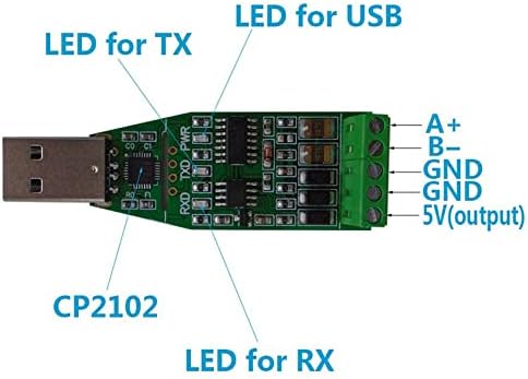 MACIMO 4X USB до RS485 Комуникациски модул Бидиректорски полу-Дуплекс сериски конвертор