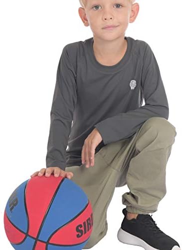 Девојки за момчиња Piqidig Девојки со долги ракави - маици за младинска компресија Фудбалска кошарка ги спуштаат спортови спортови