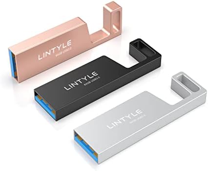 ЛИНТИЛ 3 ПАКЕТ USB Флеш Диск 64GB USB 3.0 Палецот Диск СО Приврзок За Клучеви, 64G 64GB МЕТАЛ USB Диск 3.0 Меморија Стап Скокни Диск Флеш