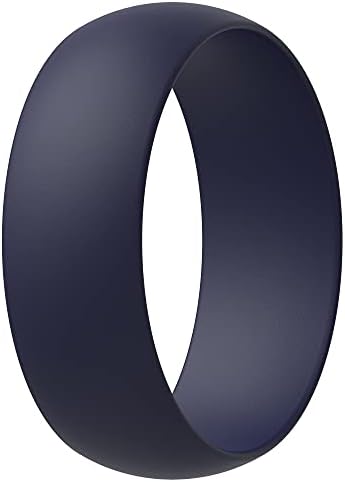 Thunderfit Силиконски венчален прстен за мажи и жени - Гума за ангажман | Ширина мажи 8.0мм - жени 5,5 мм | Дебелина мажи 2,0мм