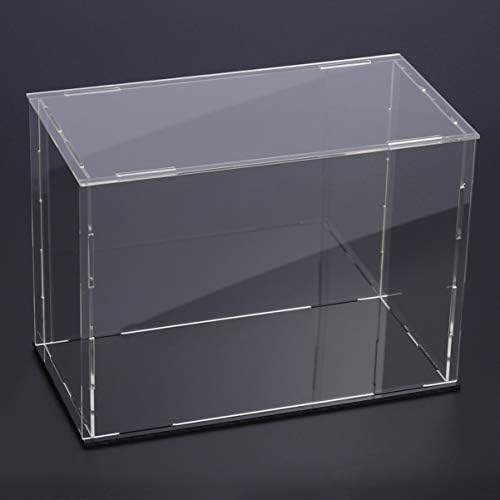 Doitool Clear Display Case 1PC чисти акрилни кутии за приказ 100x100x160mm Транспарентен изложба кутија за кутии за колекционерски приказ на кошаркарски