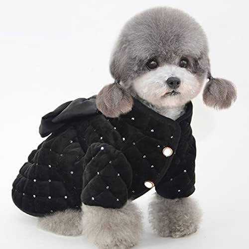Стекнете фустан за зимски кучиња, симпатични куглани, миленичиња фустани мачки облека облека топло палто