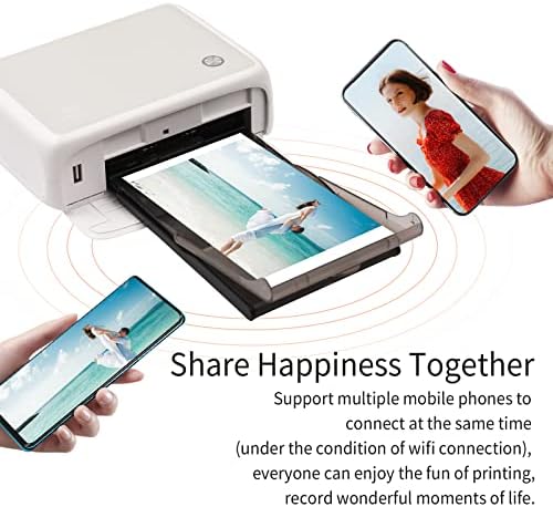 Xixian Photo Printer, CP4000L 4x6 '' Безжичен термички печатач за печатачи на слики, мобилен WiFi Connect 300DPI Технологија за термичка