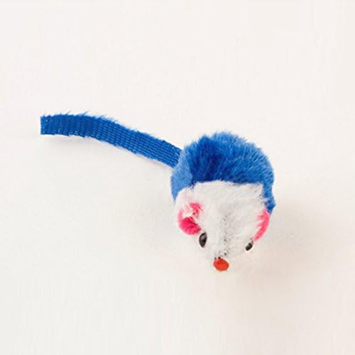 Wsloftygyd мини лажно глушец, мачко мачко мачко, издржливо џвакање, гризејќи ја играчката смешна играчка играчка - случајна боја