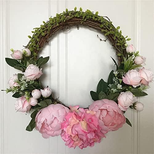 Tfiiexfl Peony Hydrangea цветен венчак свадба домашна врата декорација венец