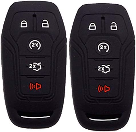 5 копчиња Smart Key Silicone Key Fob Cover Coss Cass Cain Jacket за Ford F-150 Lincoln Fusion MKZ Mustang MKC