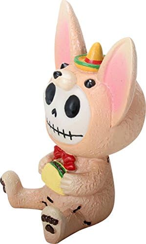 Еброс Подарок Furrybones Taco Figurine Hooded Skelet Monston со Sombrero јаде тако колекционерска скулптура Декоративна