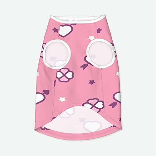 Памучни кошули за миленичиња Валентин-Купид-розово кутре костуми куче мачка пижами меки кучиња