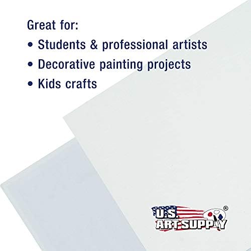 Американско снабдување со уметност 24-пакет од 8 x 10 инчи професионален уметник за квалитет на киселина без платно панели табли