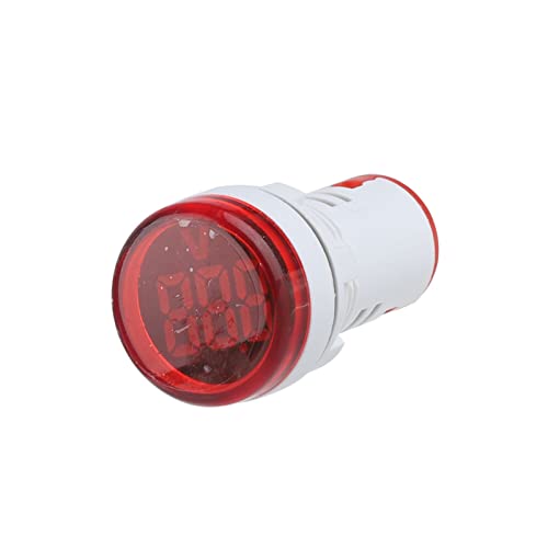 Befia 2PCS Mini Digital Voltmeter 22mm Round AC 12-500V Тестер за напон на напон монитор за монитор LED индикатор за LED 30x30mm