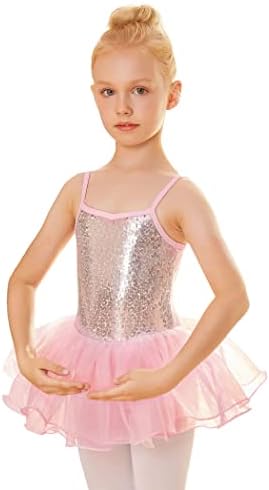 Девојки на Аршинер девојки Камизол Балет Леотардс Спарлин танц фустан со костум за балерина со здолниште од туту за мали деца