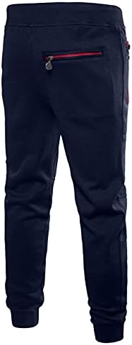Xxzy машки хипхоп панталони удобни патеки со цврста боја чипка за вежбање панталони со џебни голф панталони мажи