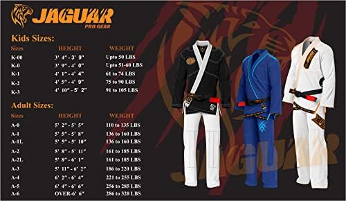 Jaguar pro Gear - Внатрешна битка во ринг - про -бразилски џиу jitu bjj kimono gi униформа унификс чист памук