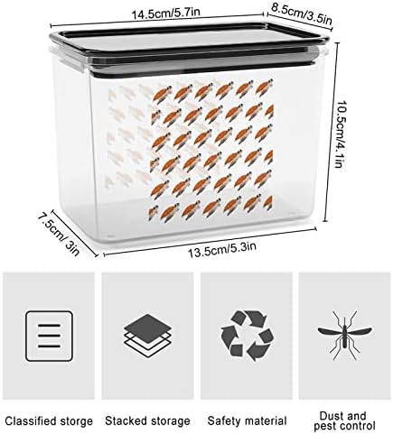 Симпатична Желка Контејнер За Складирање Храна Пластични Јасни Кутии За Складирање Со Капак За Заптивка