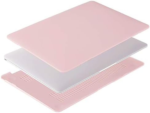 Мозио компатибилен со MacBook 12 инчен случај со приказ на мрежницата, пластична тврда обвивка кутија и тастатура за покривање на кожата, роза