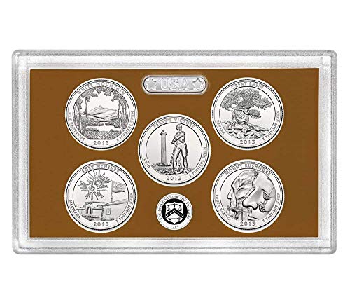 2013 Америка Прекрасните Квартови Национални Паркови Доказ Сет-5 монети-Исклучителни Монети-СКАПОЦЕН Камен Доказ Нема Кутија или