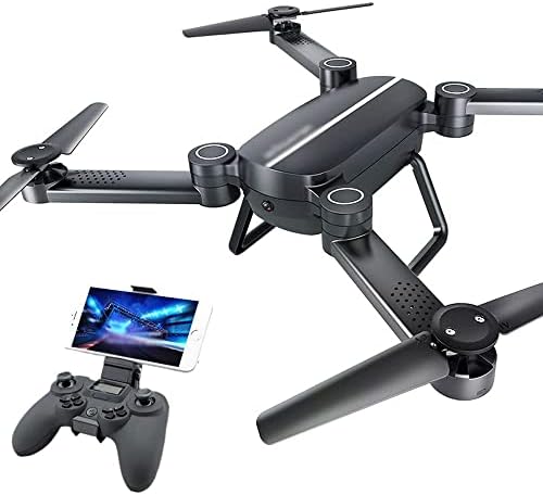 UJIKHSD дрон со WiFi слика за возрасни RC Quadcopter со автоматско враќање, следете ме, 360 ° флип, LED светло, одржување на надморска височина,