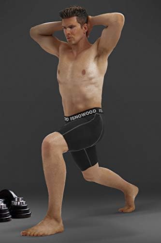 Неудолни шорцеви за компресија за мажи спандекс трчање атлетска долна облека