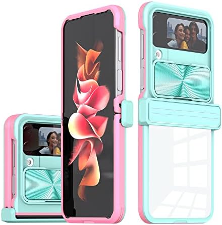Телефонска Кутија Asuwish За Samsung Galaxy Z Flip 4 5G 2022 Со Заштита На Слајдот На Капакот На Камерата Тенок Јасен Додаток На Ќелијата