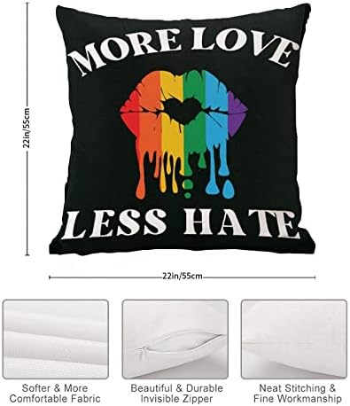 Повеќе loveубов помалку омраза виножито усна фрлање перница за романтична перница кутија ЛГБТК виножито геј лезбејска гордост