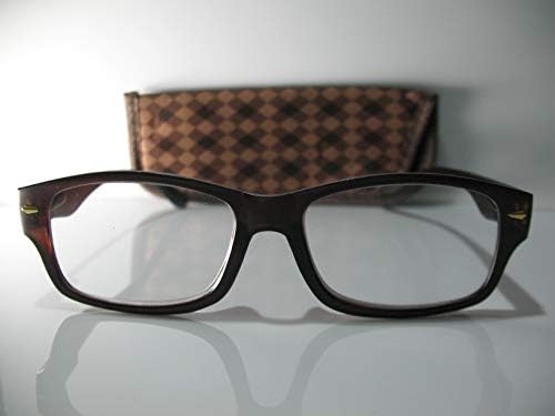 Фостер Грант Хуго Менс Браун Модерни очила за читање w/ Case +1.50