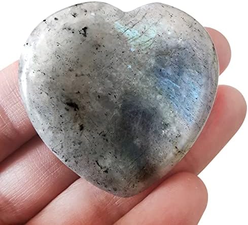 Ловелиум палецот загрижени камен, рачно врежан срцев во форма на срце, полиран заздравувачки кристален стрес, олеснување на џебни камења,
